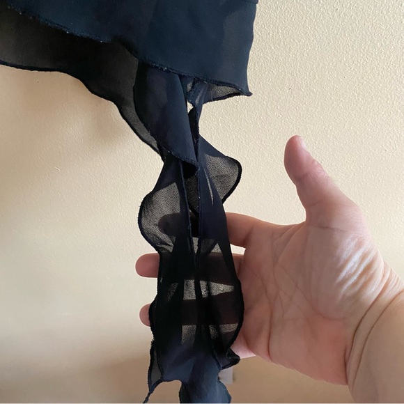 Vintage Black One-Shoulder Ruffled Camisole - Picture 6 of 12